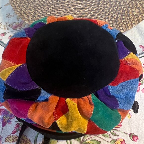 GINO Vintage 80's Suede & Leather Draw String Bucket Bag - Picture 5 of 16